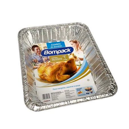 ASSADEIRA ALUM.BOMPACK 3.6LT QUADRADA 