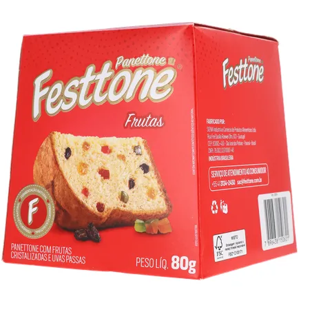 Panettone festtone mini frutas cx 80g 360-21