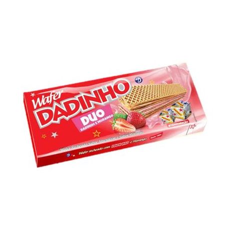 Wafer Dadinho 90g Duo Morango