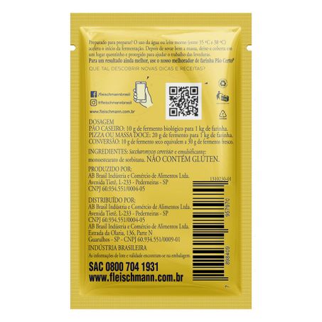 FERMENTO FLEISCHMANN BIOLOGIC INSTANT SECO 10G 360-3