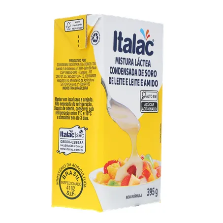 Mistura láctea condensada Italac soro de leite 395g
 360-31