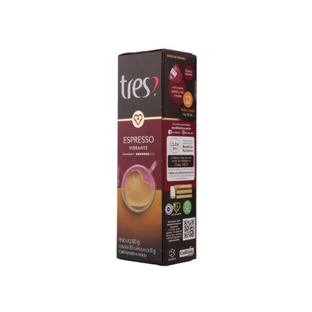 Cápsula 3 Corações Espresso Vibrant C/10 80g 360-37