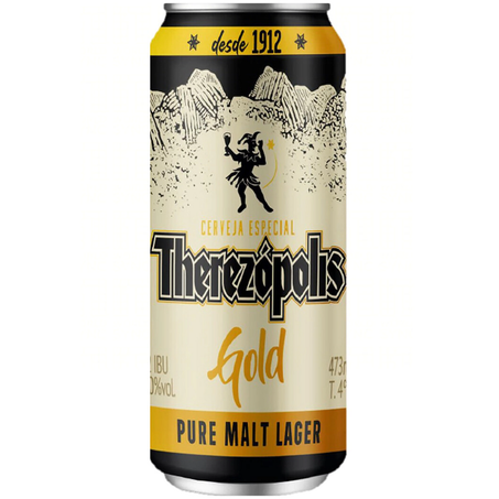 Cerveja therezopolis 473ml latao gold puro malte