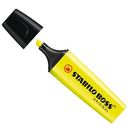CANETA MARCA TEXTO STABILO BOSS NEON AMARELO      