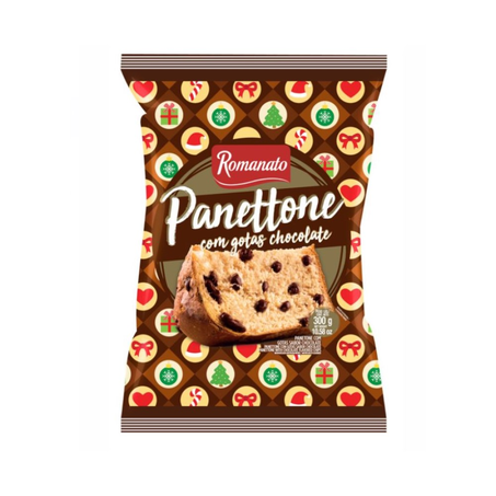 Panettone Romanato Gotas Chocolate 300G