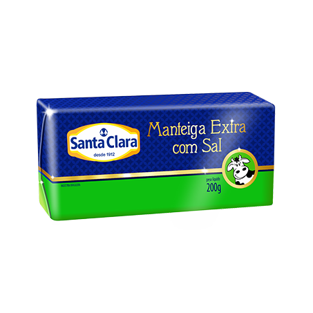 MANTEIGA EXTRA SANTA CLARA C/SAL 200G