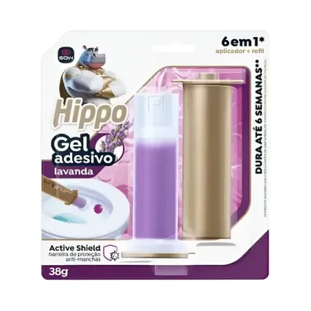 GEL ADESIVO HIPPO 38G APLIC+REFIL LAVANDA