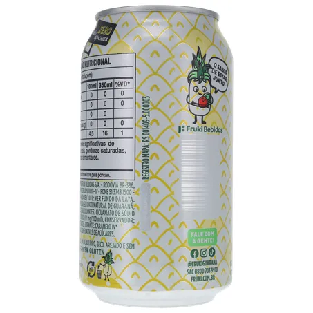 BEBIDA FRUKI GUARANÁ ABACAXI ZERO AÇÚCAR LATA 350ML 360-22