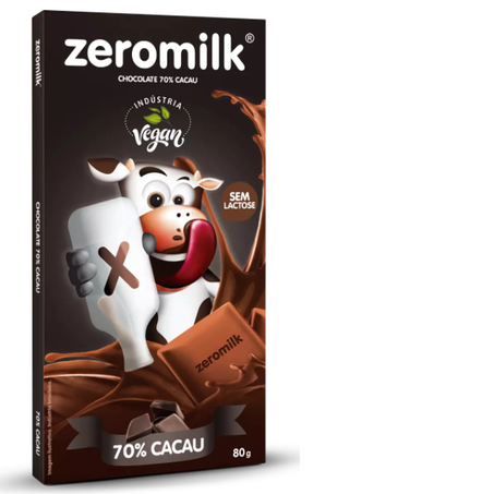 CHOC ZEROMILK 70%CACAU 80G