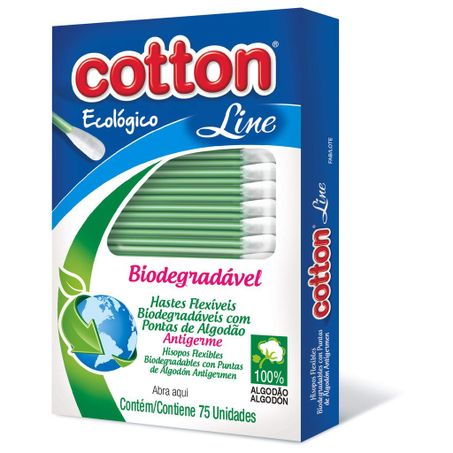 HASTES FLEXIVEIS COTTON LINE 75UN BIODEGRADAVEL