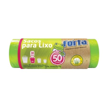 SACO P/LIXO ROLO 50L CITRONELA FORTA