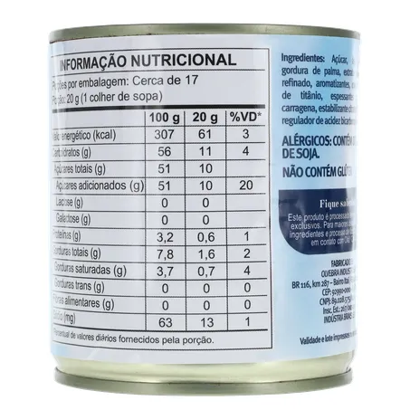 Alimento À Base de Soja Soymilke Sabor Leite Condensado Sem Lactose Lata 330gr 360-14