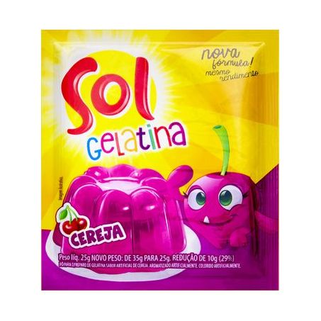 Gelatina Sol Cereja Sachê 25G