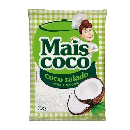 Coco mais coco ralado adocado 1kg