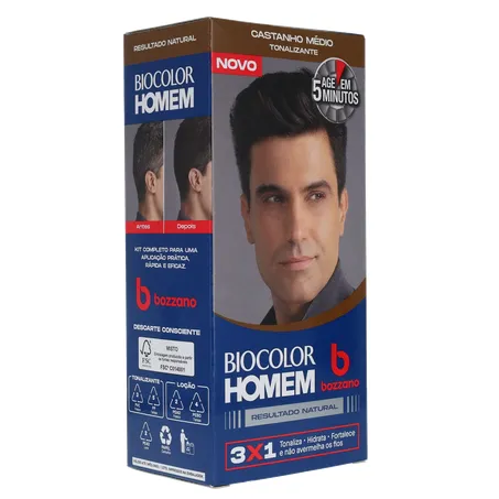 Coloração Biocolor Homem Bozzano Castanho Médio 360-32