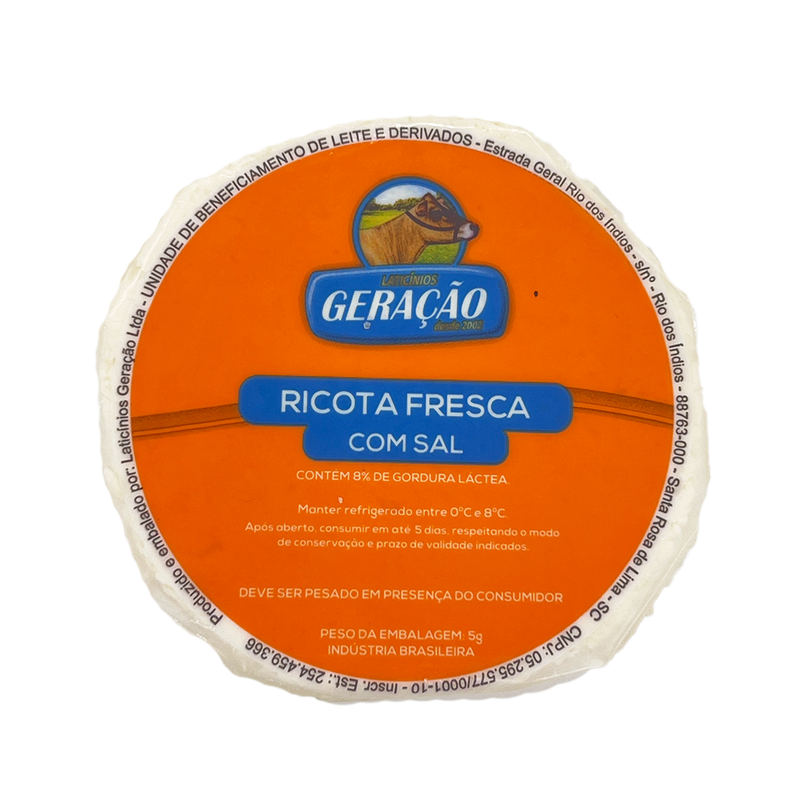 Queijo Geração Ricota Com Sal Kg | Hippo Supermercados