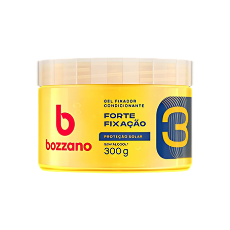 Gel Fixador Condicionante Bozzano Forte Fixação Fator 3 Proteção Solar Pote 300gr