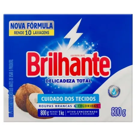 Lava Roupa Em Pó Delicadeza Total 800g Caixa