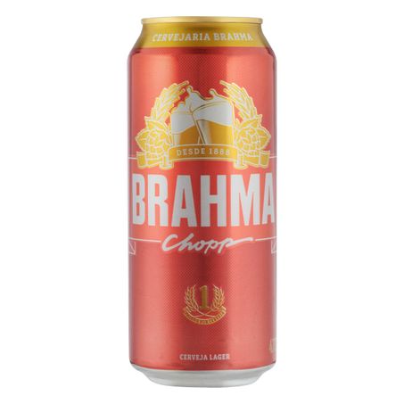 CERVEJA LAGER BRAHMA CHOPP LATA 473ML