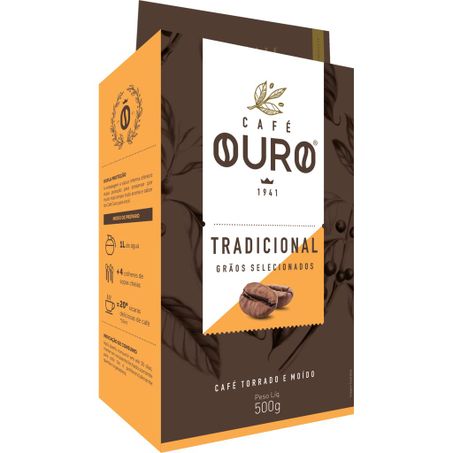 Cafe vacuo ouro extra forte 500g