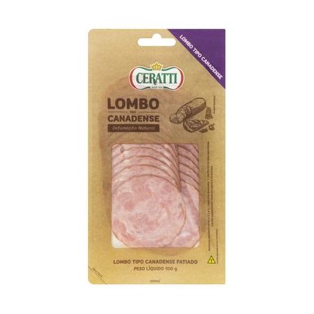 Lombo Canadense Defumado em Fatias Ceratti 100G
