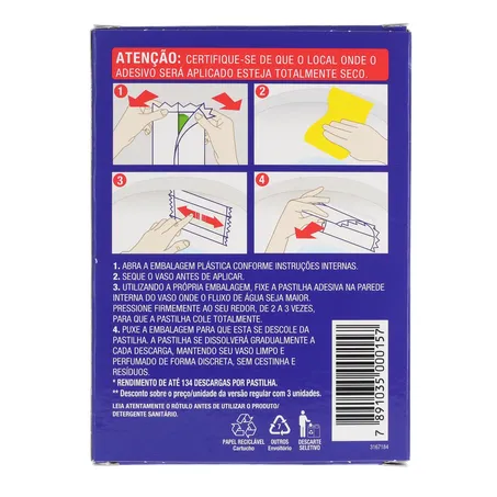 Pastilha adesiva harpic pinho com 5 360-2