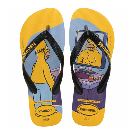 SANDALIA HAVAIANAS SIMPSONS AMARELO POP N°39-40
