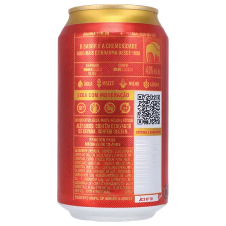 Cerveja Brahma Chopp Pilsen Lata 350Ml 360-17
