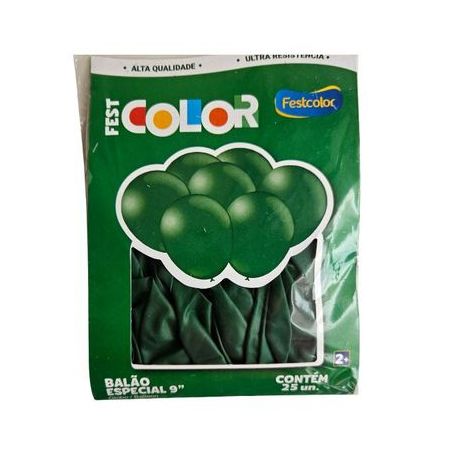 BALÃO FESTCOLOR IMP VERDE N9