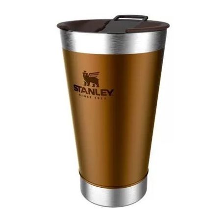 Copo c/ tampa stanley dourado 473ml