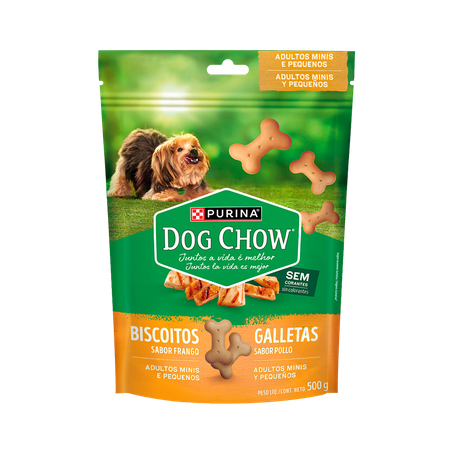Biscoito para Cães D0g Chow Mini e Pequenos Frango 500g