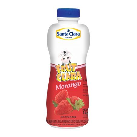 Bebida Láctea Santa Clara Frut Light Morango Garrafa 1KG