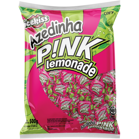 Bala icekiss mastigável azdeinha pink lemonade 500g