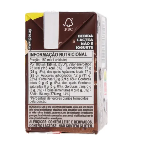 Bebida lactea terrinha uht sabor chocolate 150ml 360-10