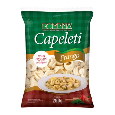 Massa romena capeleti frango resfriado pacote 250g