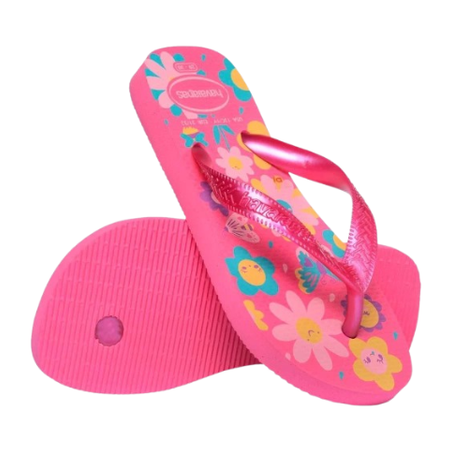 HAVAIANAS KIDS FLORES ROSA FLUX/GUM TAM25/26