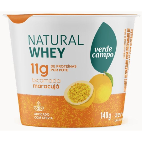 Iogurte de Maracujá Verde Campo Natural Whey  pote com 40G
