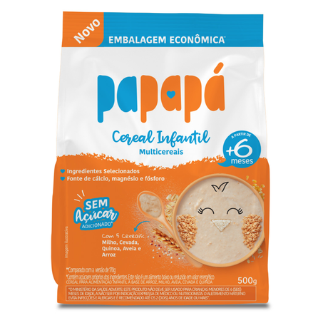 Cereal Infantil Multicereais Papapá 500G