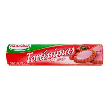BISCOITO RECHEADO ORQUIDEA TORTISSIMAS MORANGO 130G