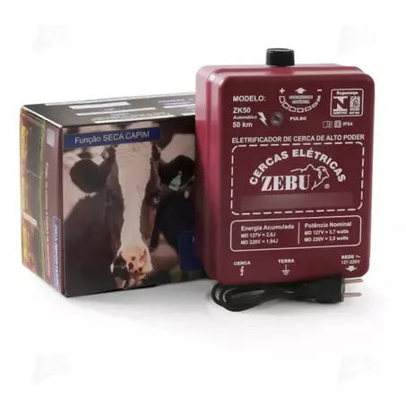 ELETRIFICADOR DE CERCA ZEBU ZK50