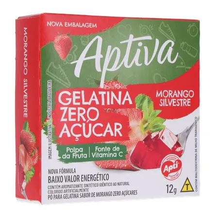 Gelatina Apti Zero Morango Embalagem 12G 360-33