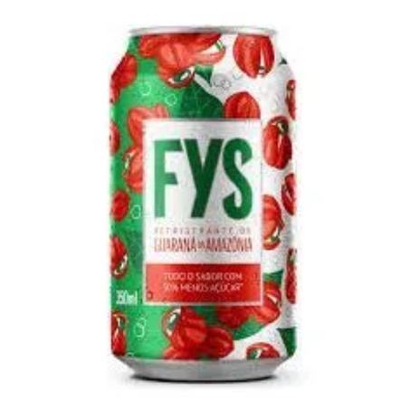 Refrigerante fys 350ml lata guarana zero un