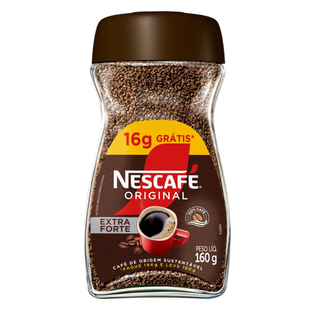 Café Nescafe Solúvel Original Vidro Leve 160g Pague 144g 
 