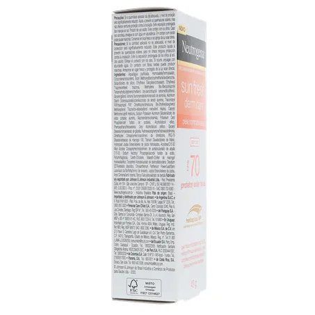 PROTETOR SOLAR FACIAL NEUTROGENA SUN FRESH DERM CARE SEM COR FPS 70 40G 360-29