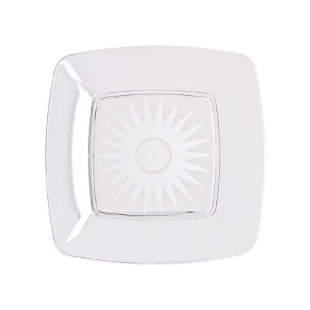 PRATO STRAWPLAST QUADRADO 15CM 10UN CRISTAL