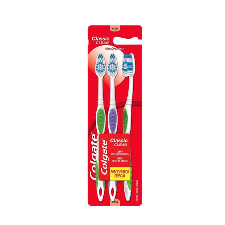 Escova dental colgate classic clean macia l3p2