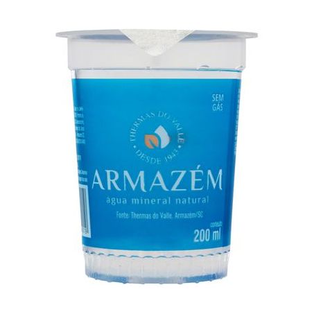 Agua mineral armazem 200ml copo sem gas