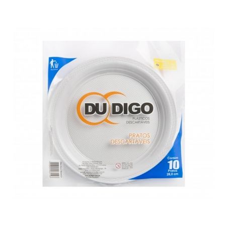 Prato du digo 26cm com 10 branco