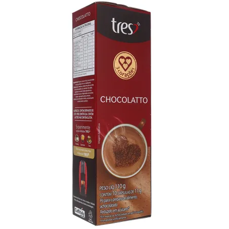 Cápsula 3 Corações Chocolate C/10 110g 360-15