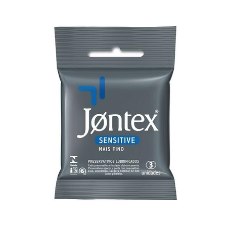 Preservativo Jontex Sensitive com 3 Unidades